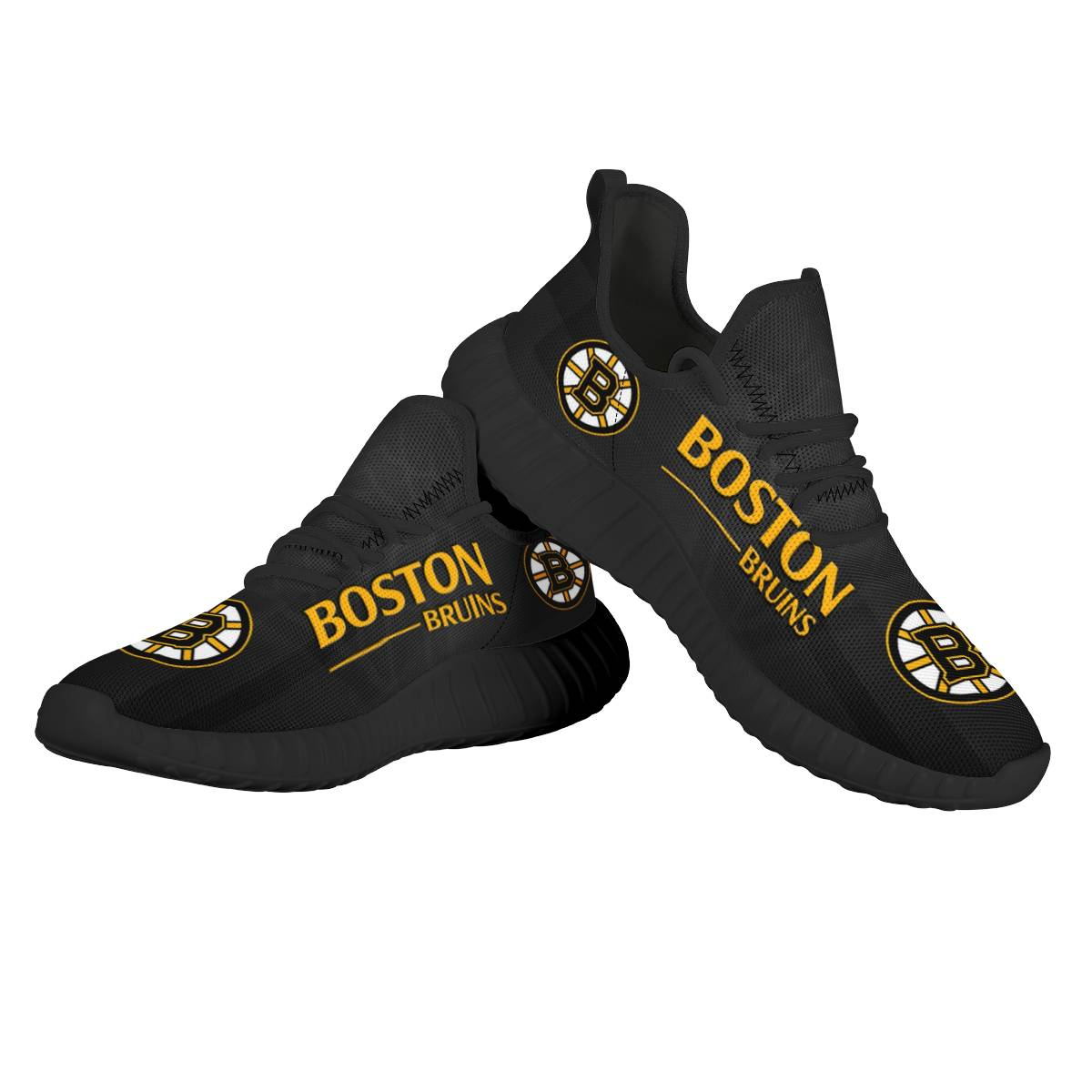Women's NHL Boston Bruins Mesh Knit Sneakers/Shoes 003 Women's NHL Boston Bruins Mesh Knit Sneakers/Shoes 003
